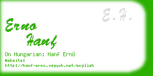 erno hanf business card